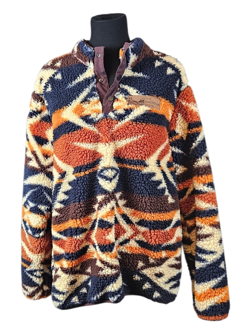 Home Free Sherpa Pullover Aztec Southwestern Fleece Magnolia State M